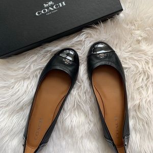 Coach Chelsea matte/patent black flat
